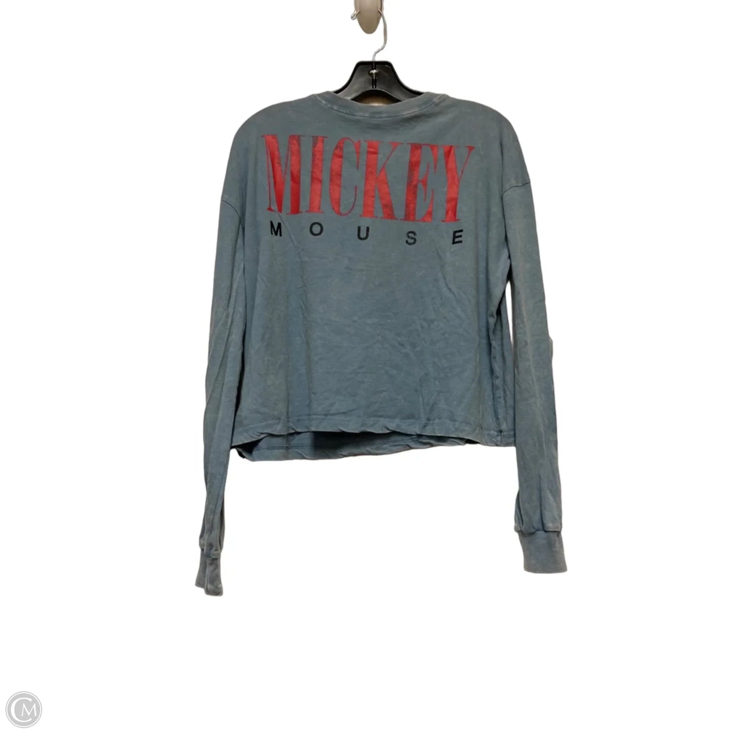 Top Long Sleeve Basic By Disney In Blue, Size: M