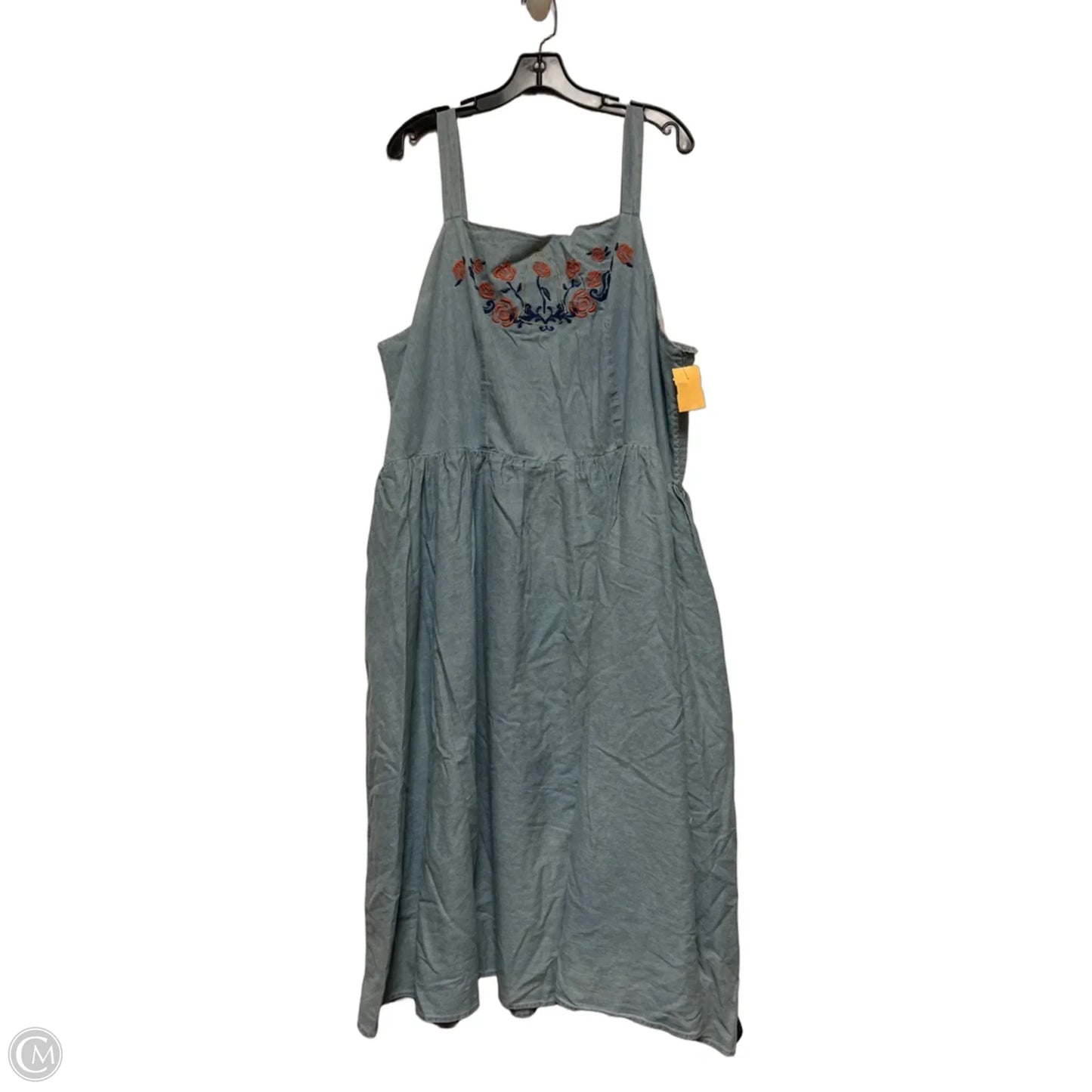 Dress Casual Midi By Disney Store In Blue Denim, Size: 2x