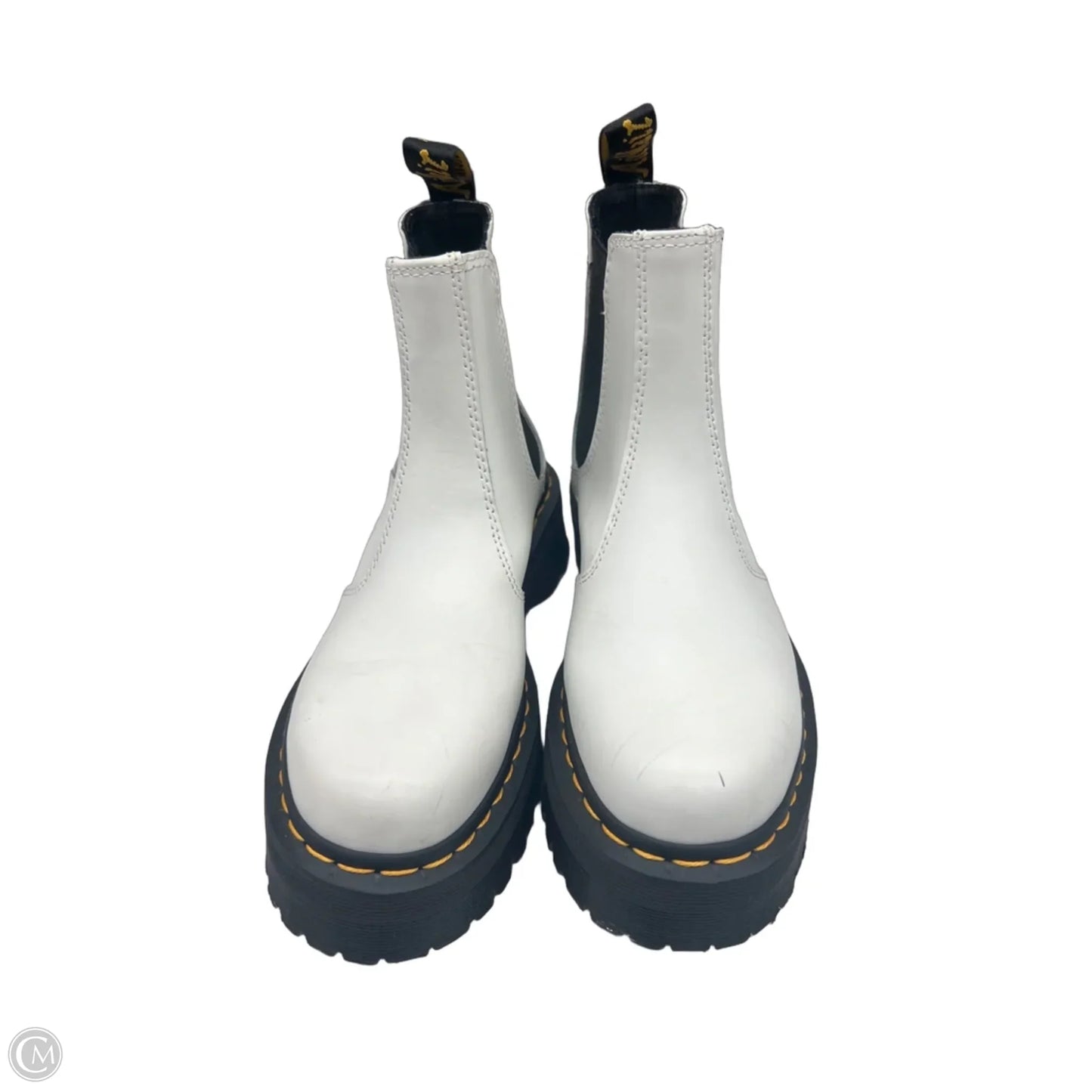Boots Ankle Flats By Dr Martens In Black & White, Size: 9