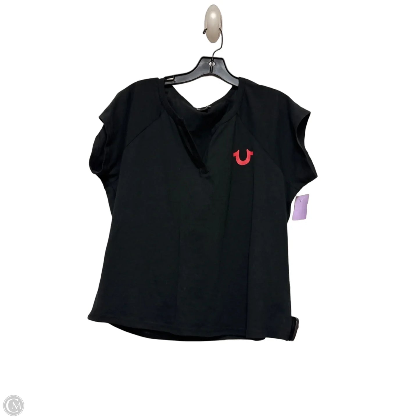 Top Short Sleeve By True Religion In Black & Red, Size: L