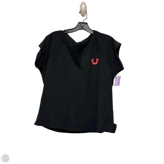 Top Short Sleeve By True Religion In Black & Red, Size: L