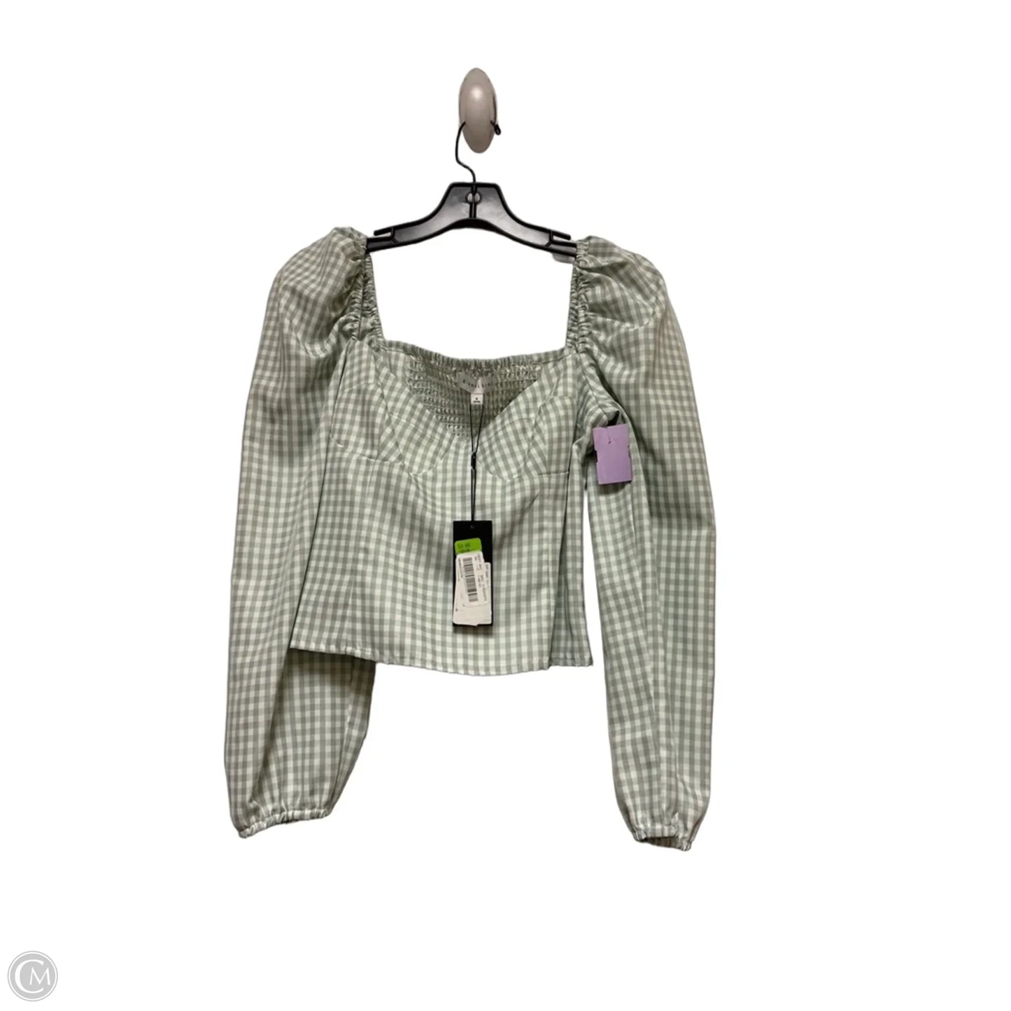 Top Long Sleeve By Gianni Bini In Checkered Pattern, Size: S