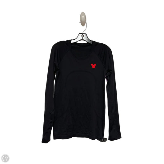 Athletic Top Long Sleeve Crewneck By Lululemon In Black & Red, Size: 6