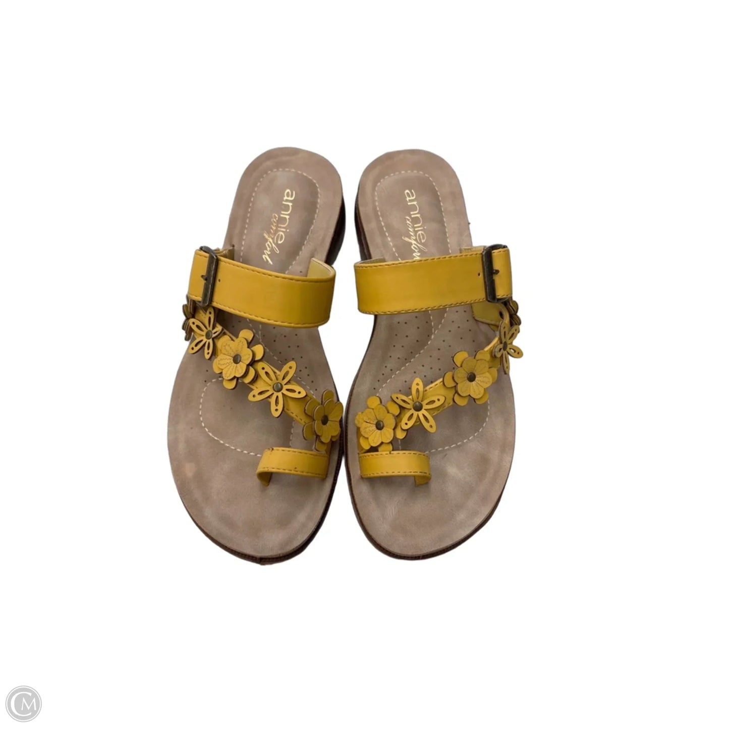 Sandals Flats By Annie In Yellow, Size: 7.5