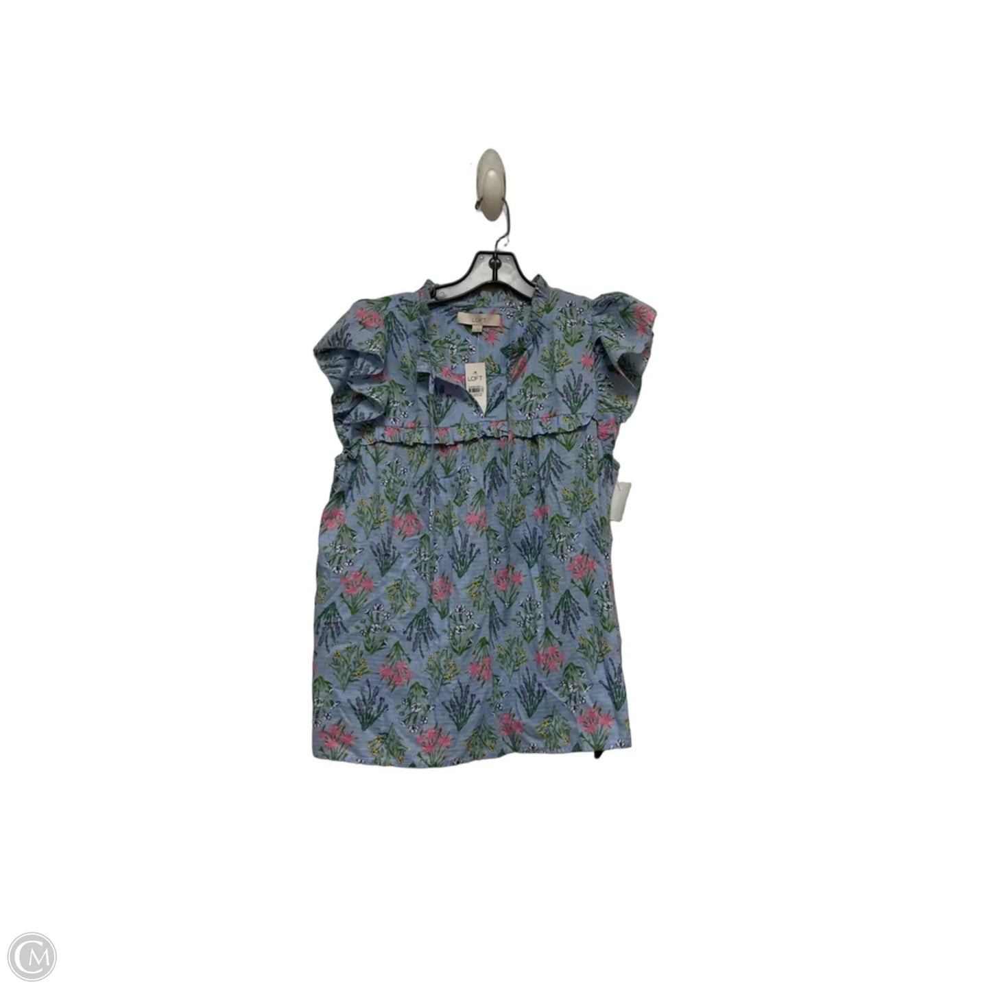 Top Sleeveless By Loft In Floral Print, Size: L