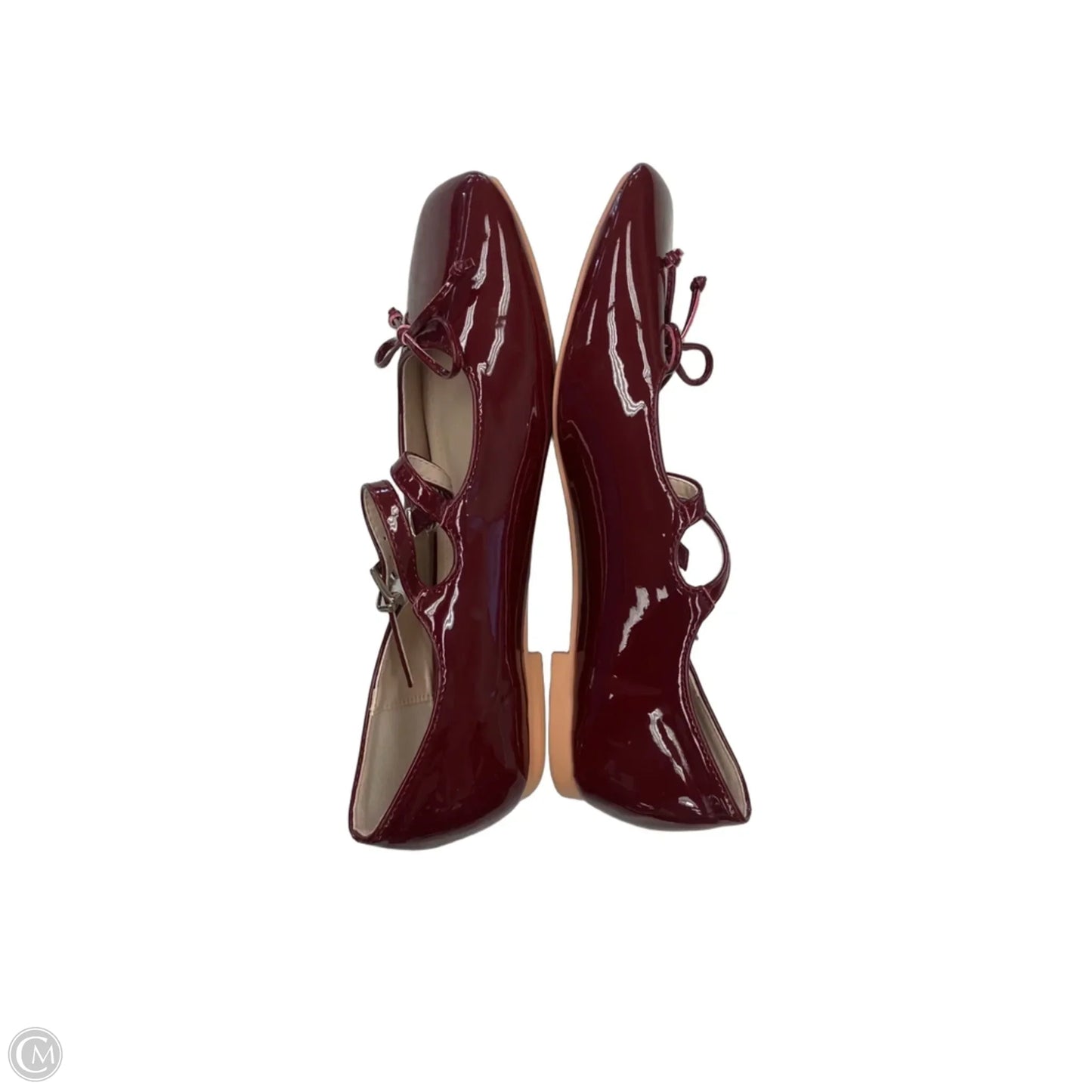 Shoes Flats By Clothes Mentor In Maroon, Size: 8.5