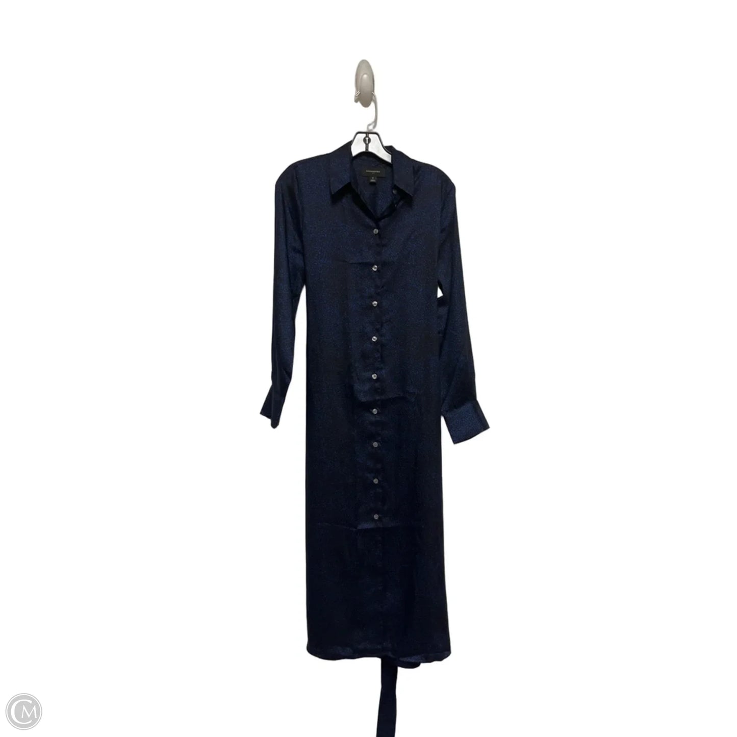 Dress Casual Midi By Banana Republic In Black & Blue, Size: S