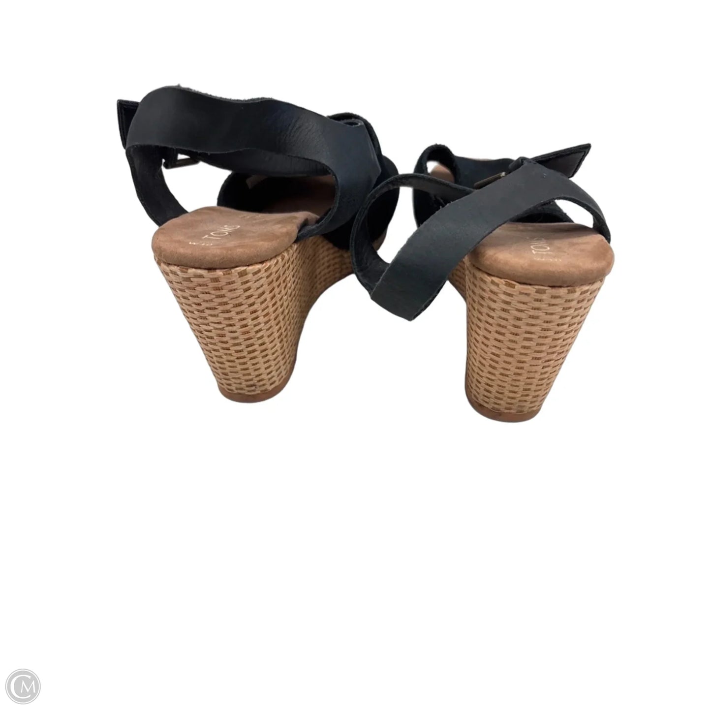 Sandals Heels Wedge By Toms In Black, Size: 10