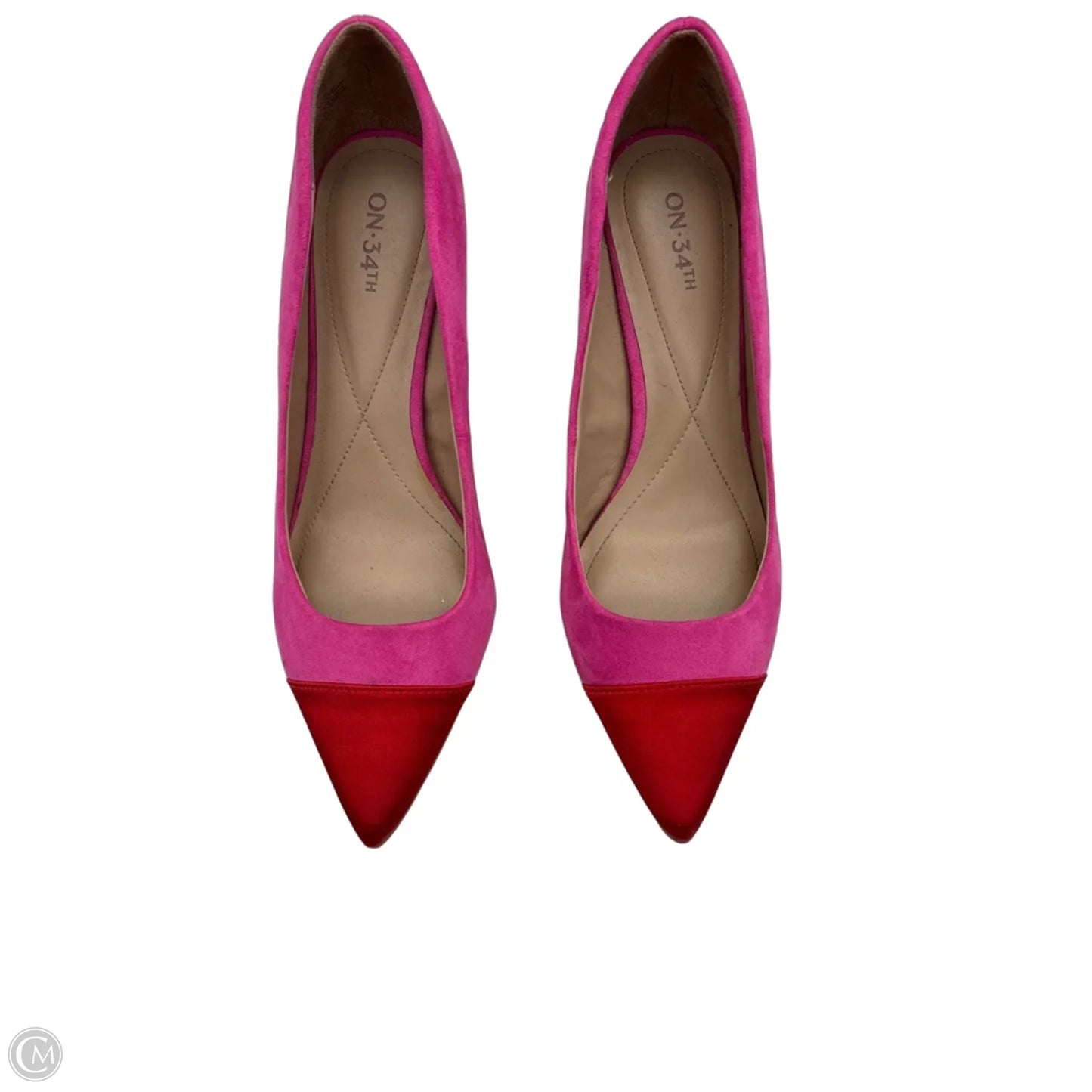 Shoes Heels Kitten By On 34th In Pink & Red, Size: 9
