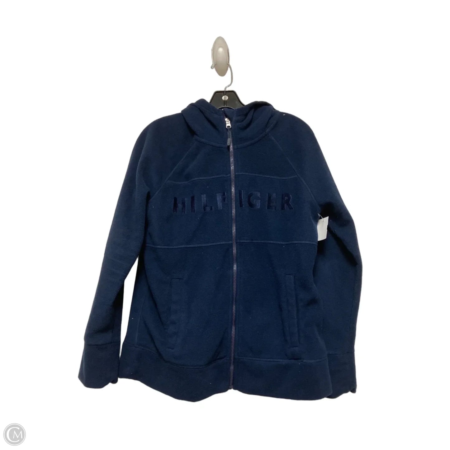 Jacket Faux Fur & Sherpa By Tommy Hilfiger In Navy, Size: L