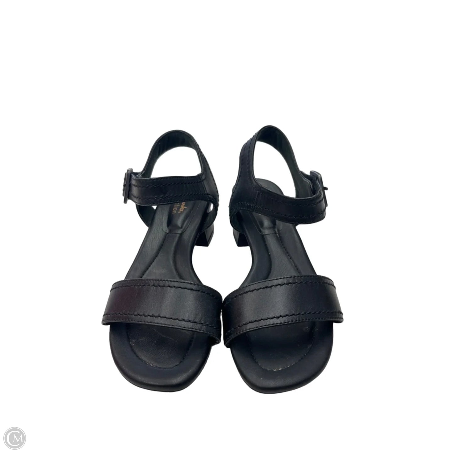 Sandals Heels Block By Clarks In Black, Size: 7