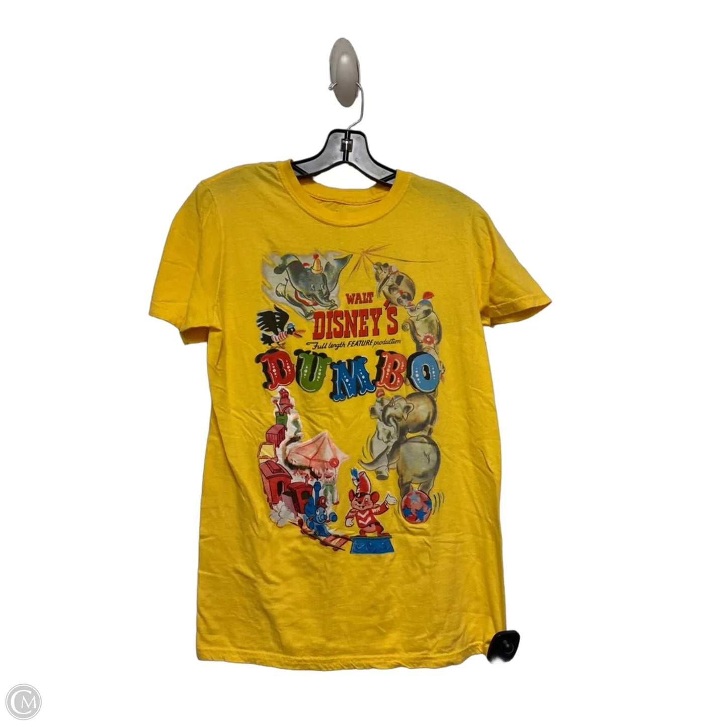 Top Short Sleeve By Disney Store In Yellow, Size: S