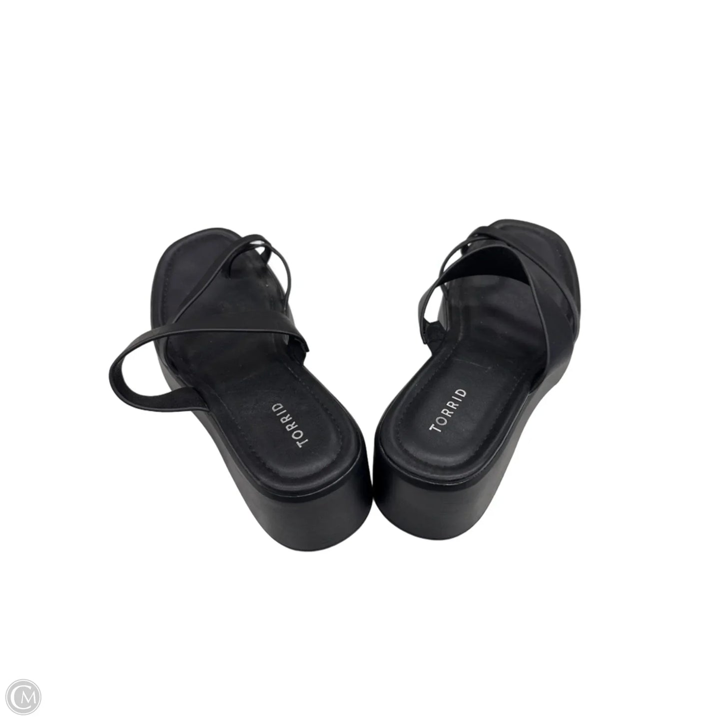 Sandals Heels Platform By Torrid In Black, Size: 11