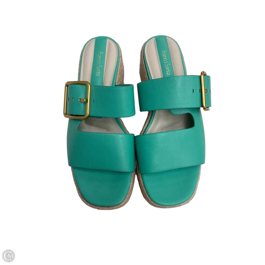 Sandals Heels Wedge By Franco Sarto In Aqua, Size: 7