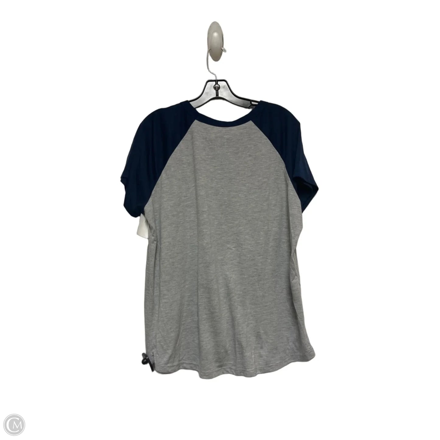 Top Short Sleeve By Disney In Blue & Grey, Size: Xl