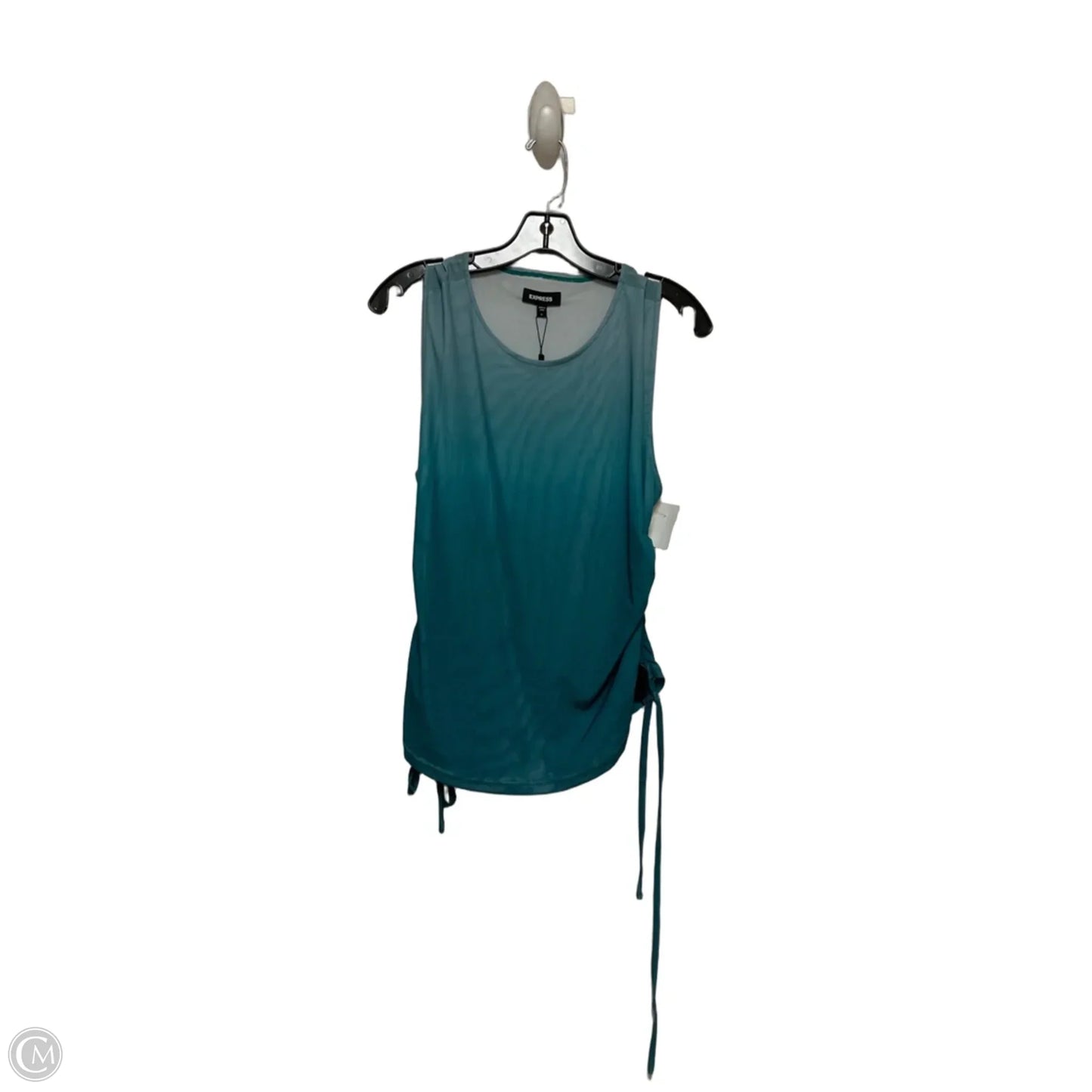 Top Sleeveless By Express In Teal, Size: L