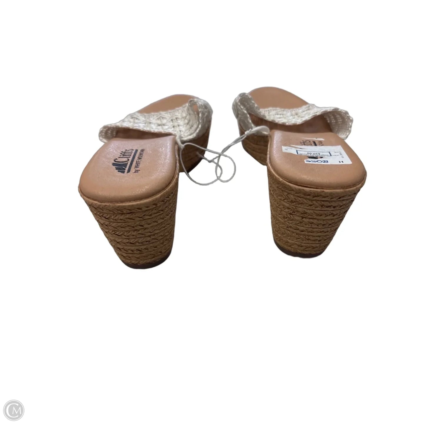Sandals Heels Wedge By Cliffs By White Mountain In Cream, Size: 9