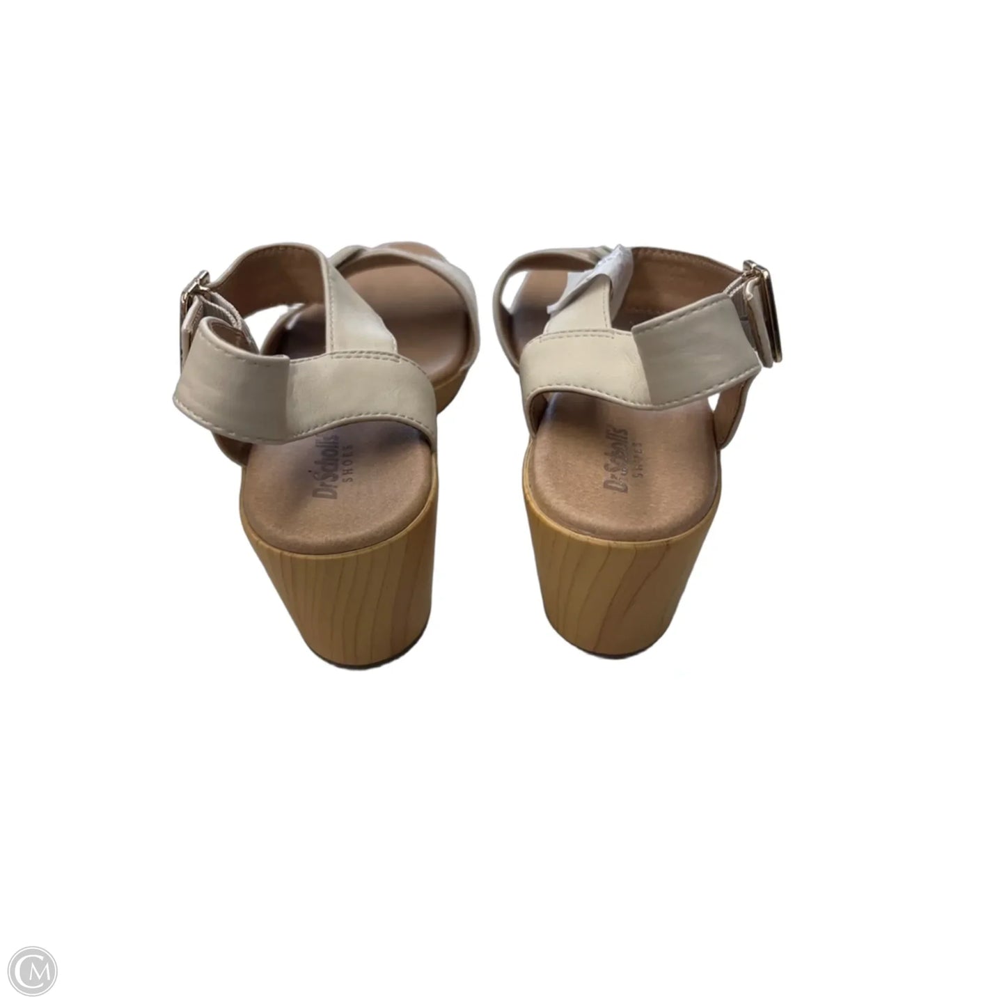 Sandals Heels Block By Dr Scholls In Cream, Size: 9