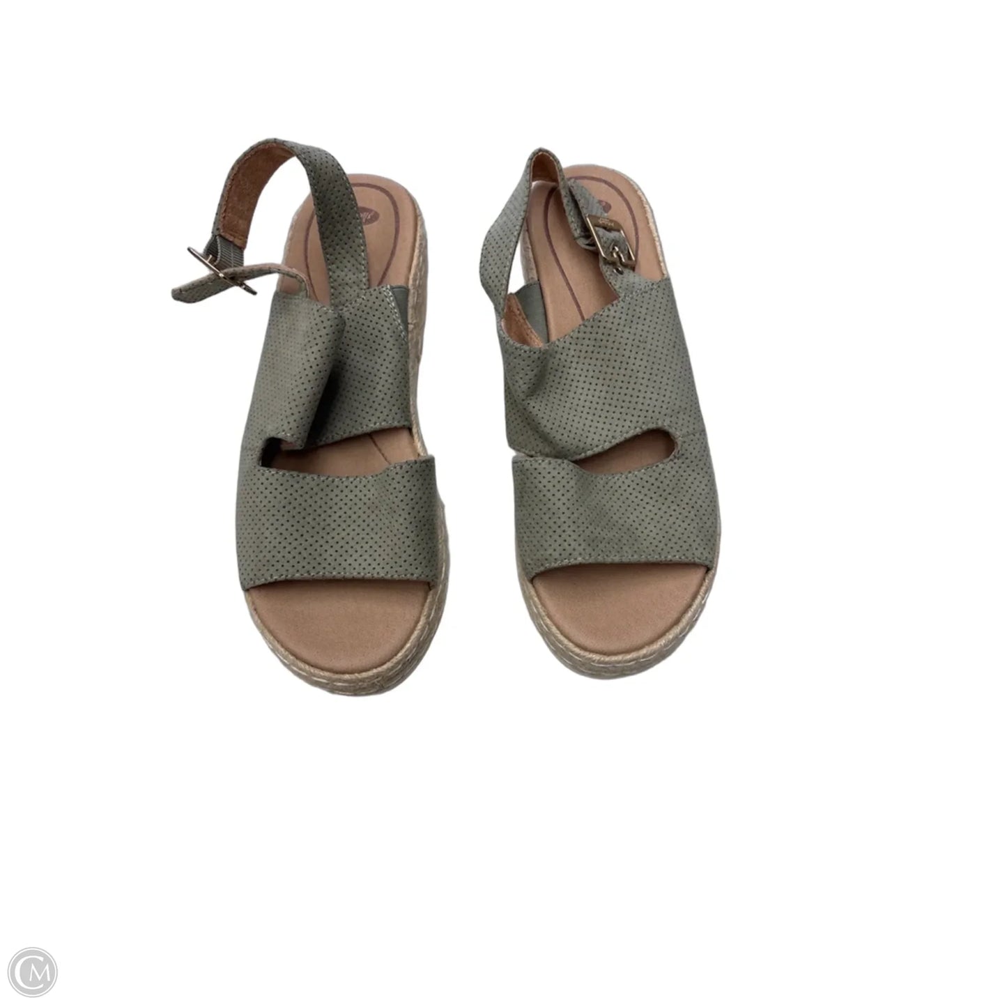 Sandals Heels Platform By Dr Scholls In Green, Size: 9
