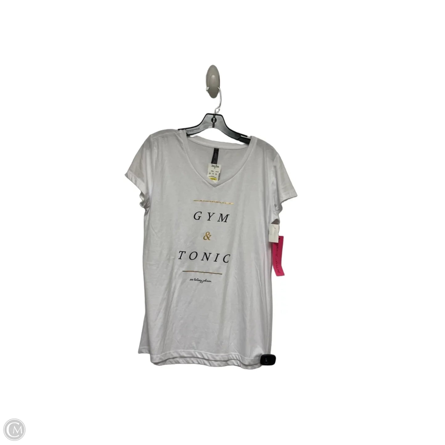 Top Short Sleeve By Betsey Johnson In White, Size: Xl
