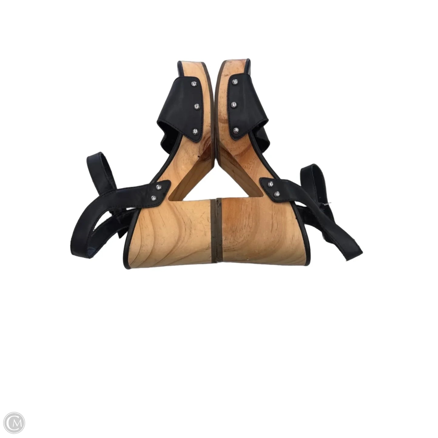 Sandals Heels Block By Steve Madden In Black, Size: 8.5