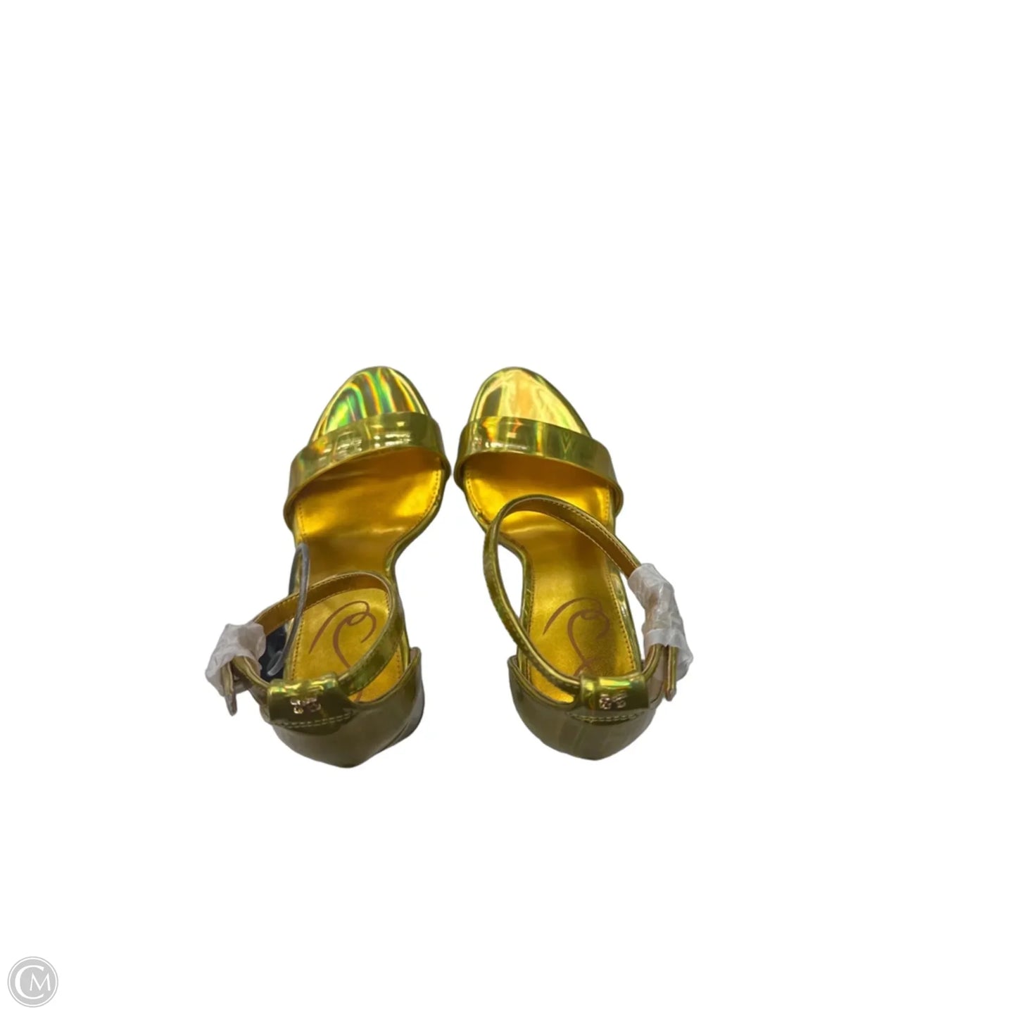 Sandals Heels Block By Sam Edelman In Yellow, Size: 8