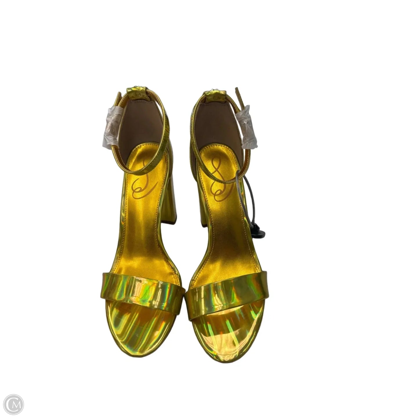 Sandals Heels Block By Sam Edelman In Yellow, Size: 8