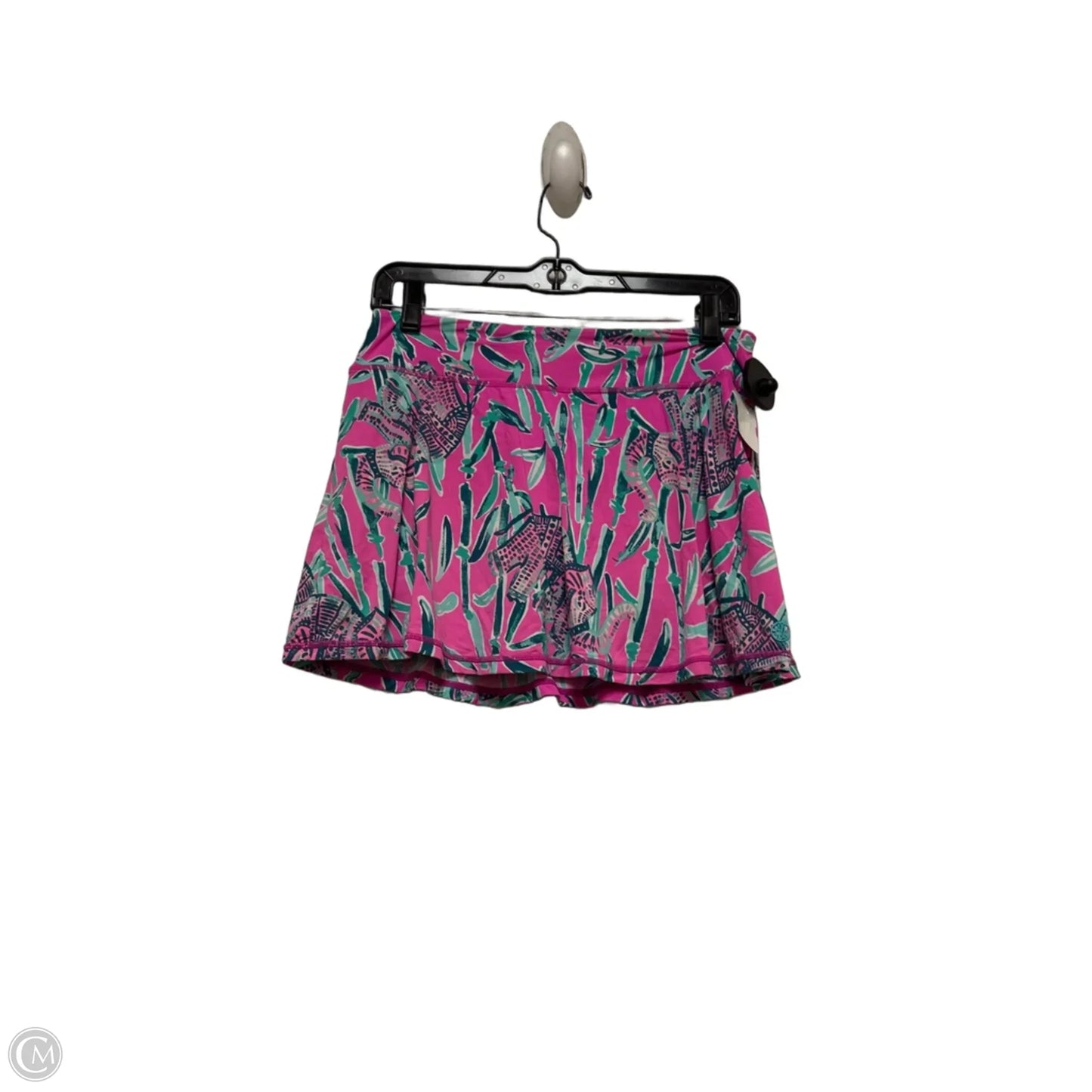 Skort Designer By Lilly Pulitzer In Green & Pink, Size: M