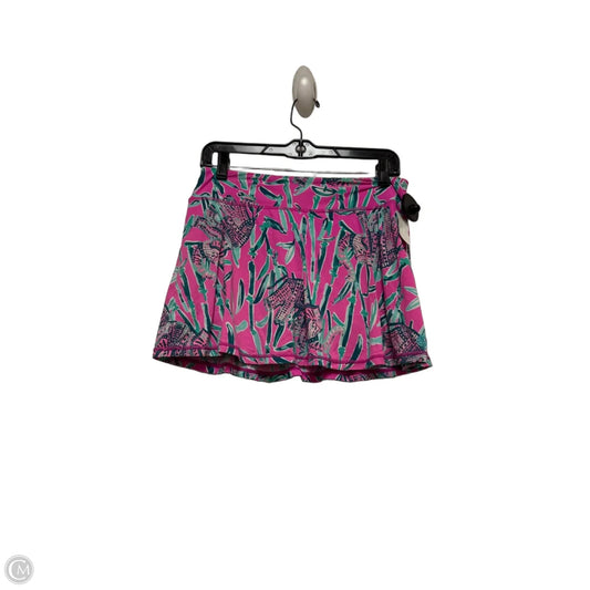 Skort Designer By Lilly Pulitzer In Green & Pink, Size: M
