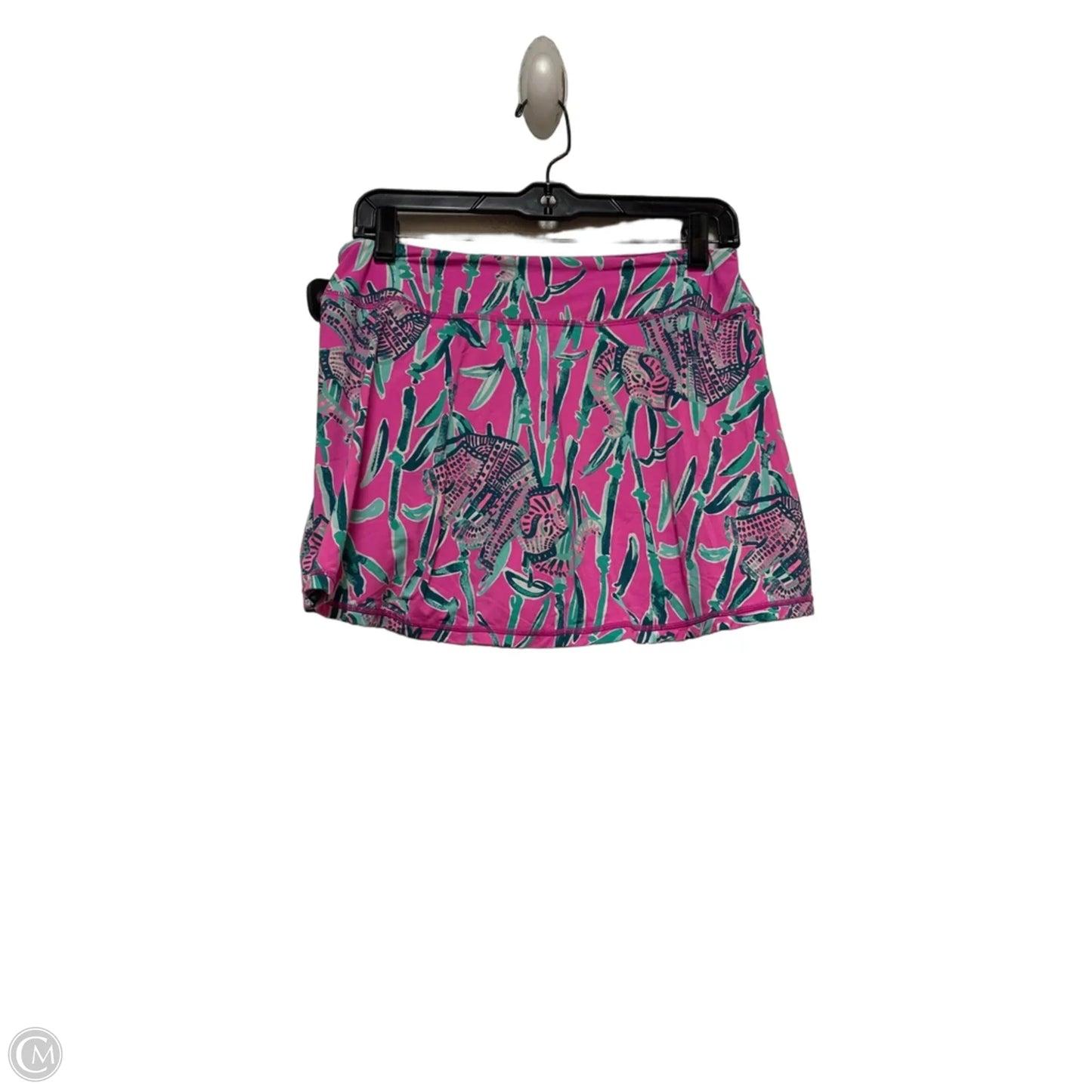 Skort Designer By Lilly Pulitzer In Green & Pink, Size: M
