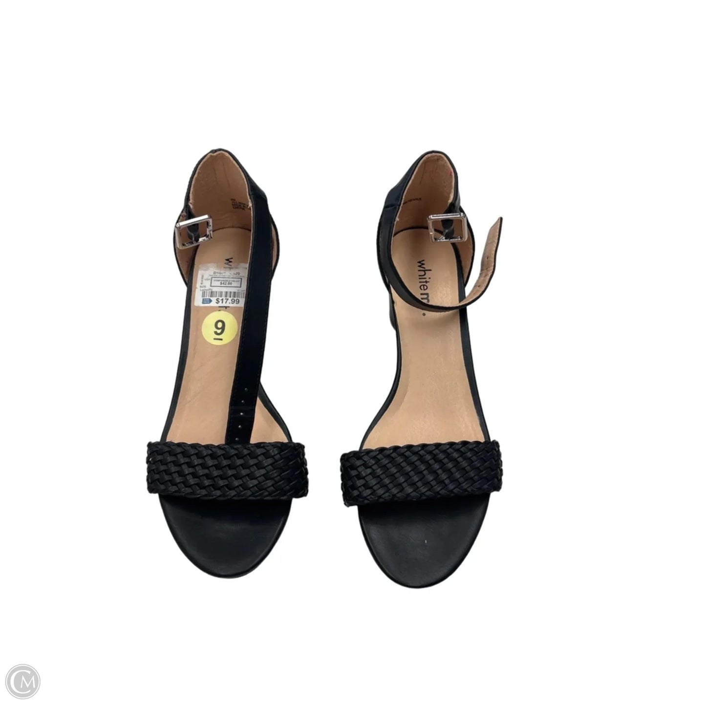 Sandals Heels Block By White Mountain In Black, Size: 9
