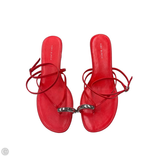 Sandals Designer By Tory Burch In Red, Size: 7.5
