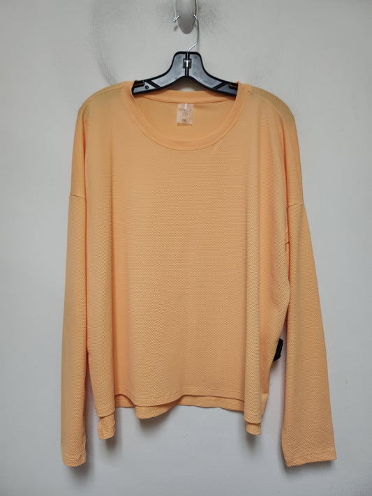 Athletic Top Long Sleeve Crewneck By Calia In Yellow, Size: 2x