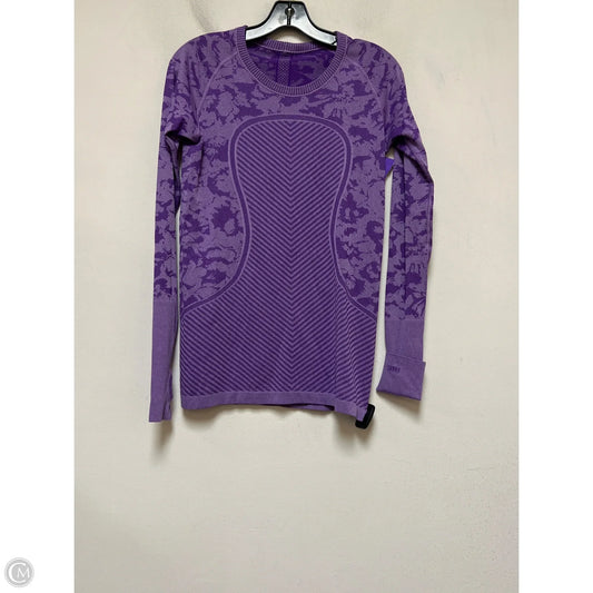 Top Long Sleeve By Lululemon In Purple, Size: 8
