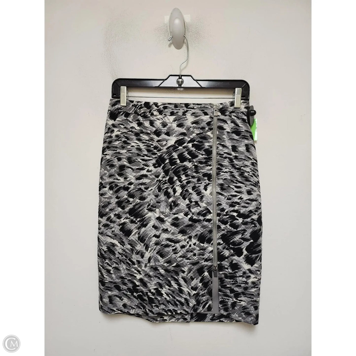 Skirt Midi By Talbots In Black & Grey, Size: 4