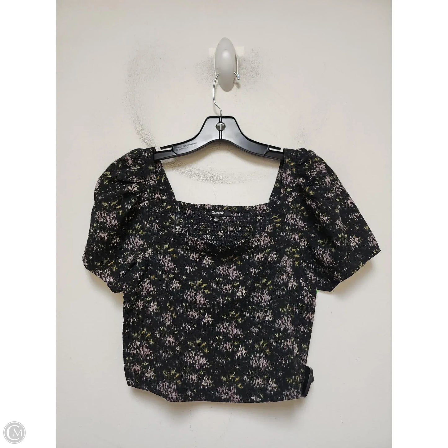Top Short Sleeve By Madewell In Black & Purple, Size: Xs