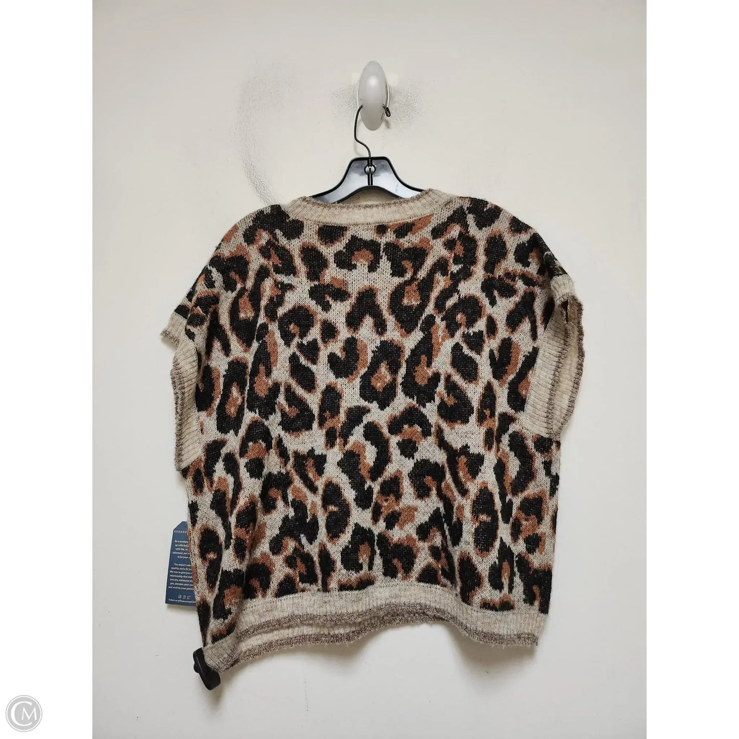 Vest Sweater By Democracy In Leopard Print, Size: Xl