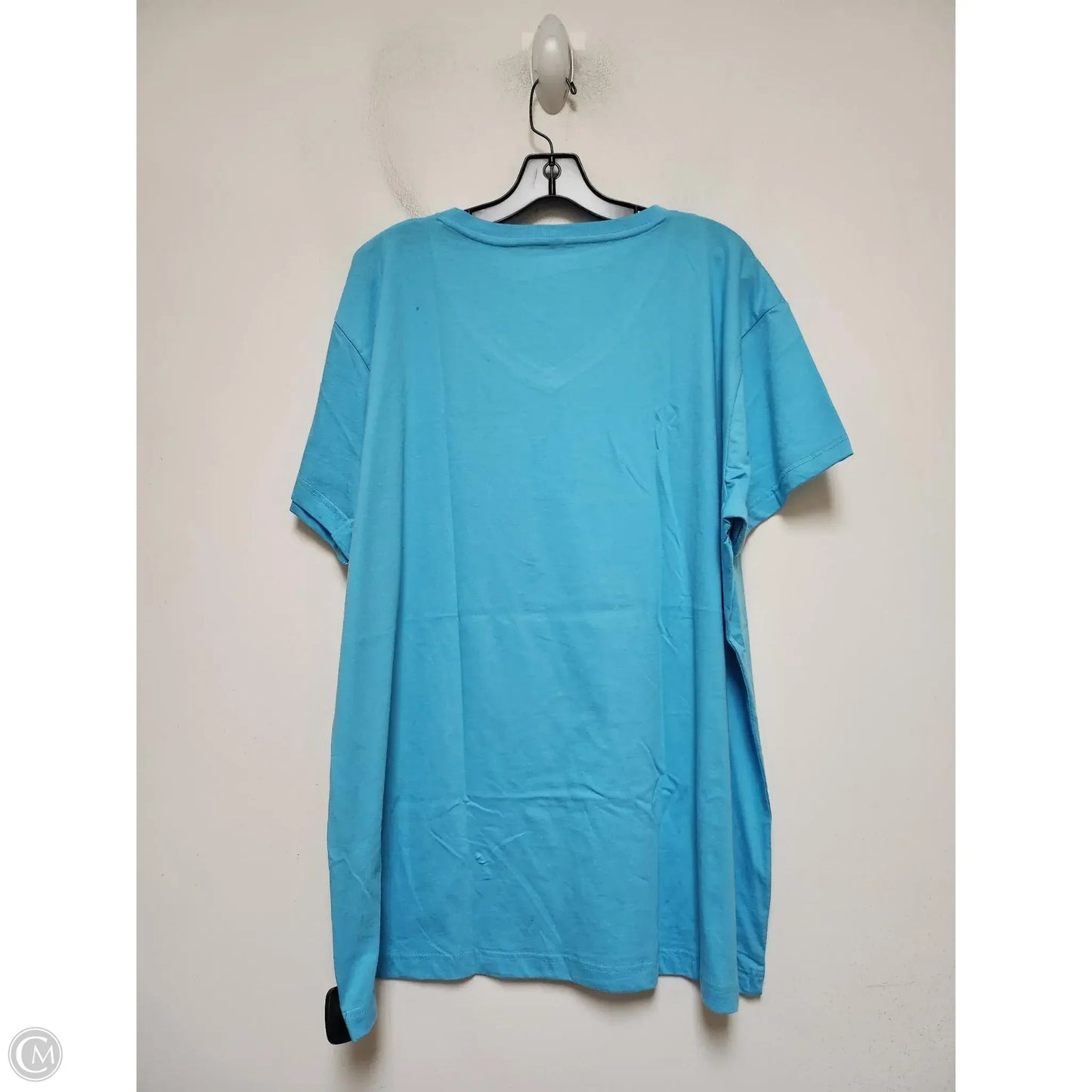 Top Short Sleeve Basic By Clothes Mentor In Blue, Size: 3x