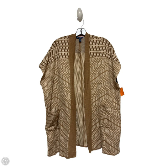 Cardigan By Isaac Mizrahi Live Qvc In Brown & Cream, Size: Xs