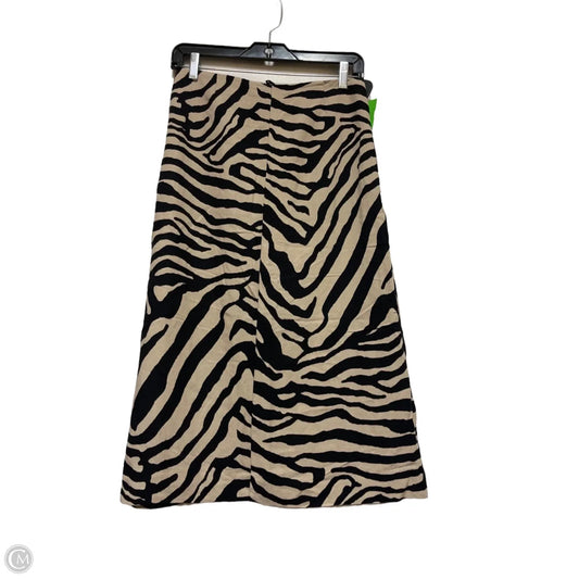 Skirt Midi By H&m In Black & Tan, Size: 6
