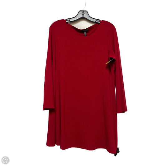 Top Long Sleeve By Eileen Fisher In Red, Size: M