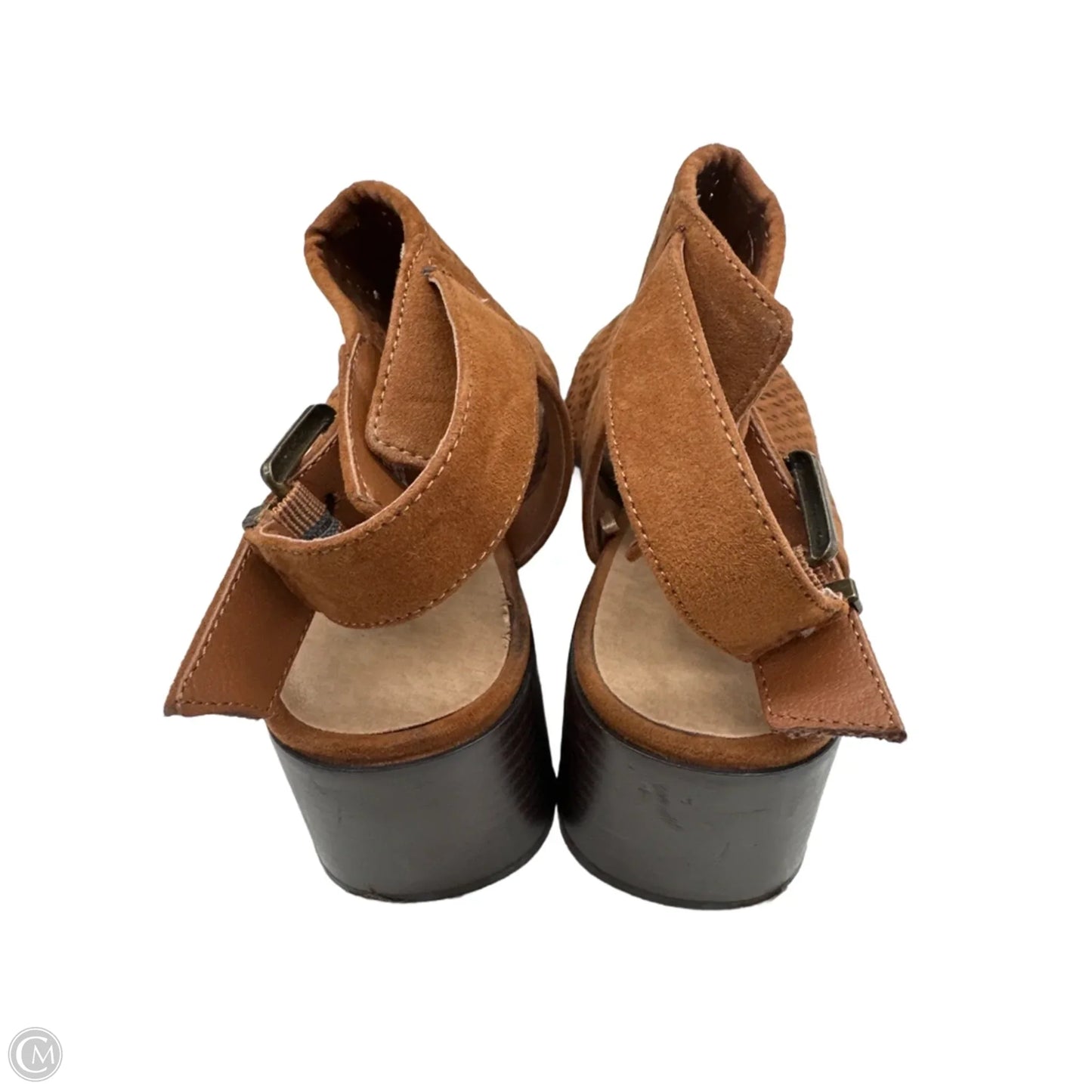 Sandals Heels Block By Loft In Brown, Size: 7