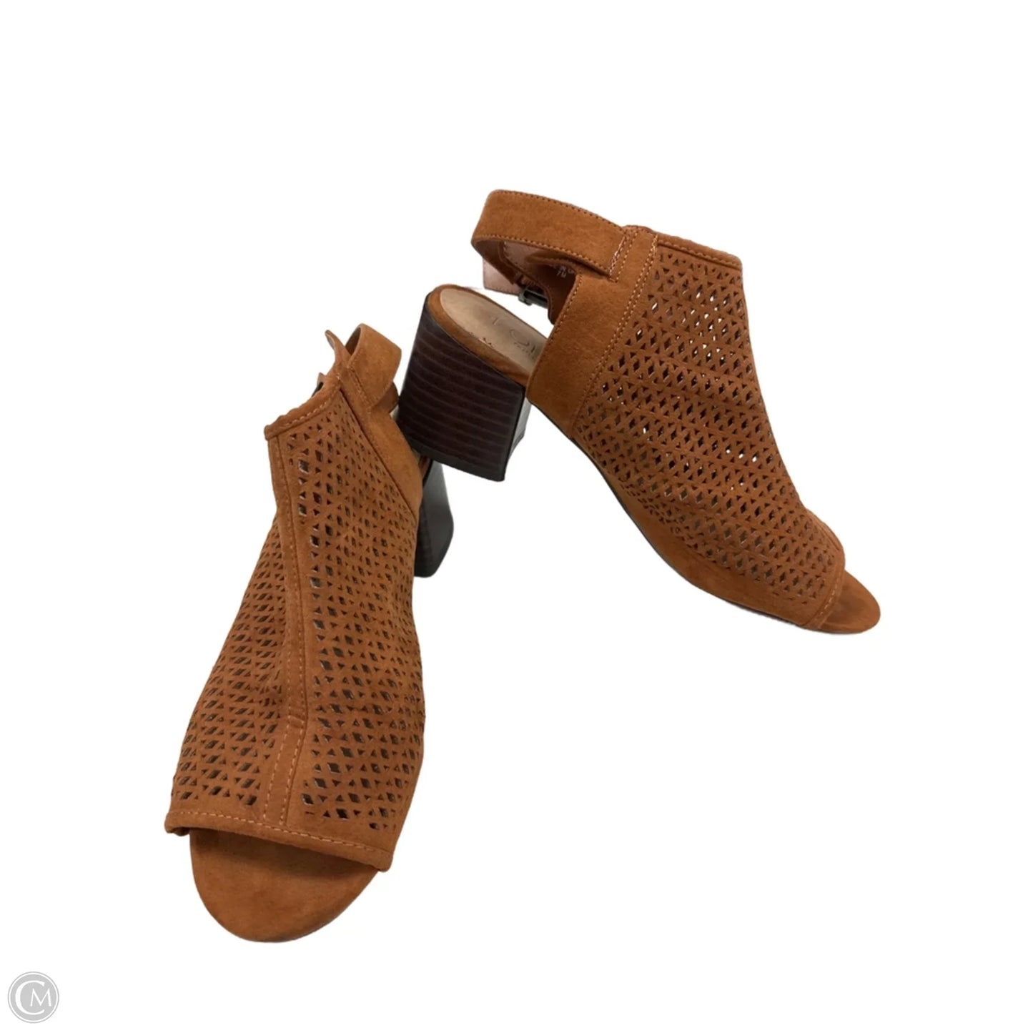 Sandals Heels Block By Loft In Brown, Size: 7