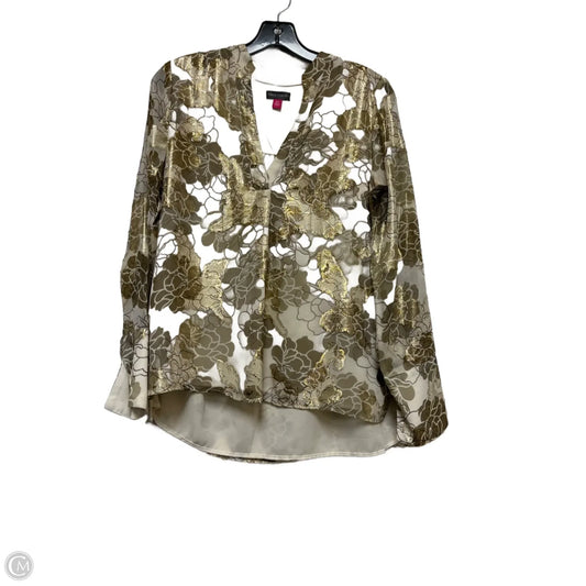 Top Long Sleeve By Vince Camuto In Floral Print, Size: Xs
