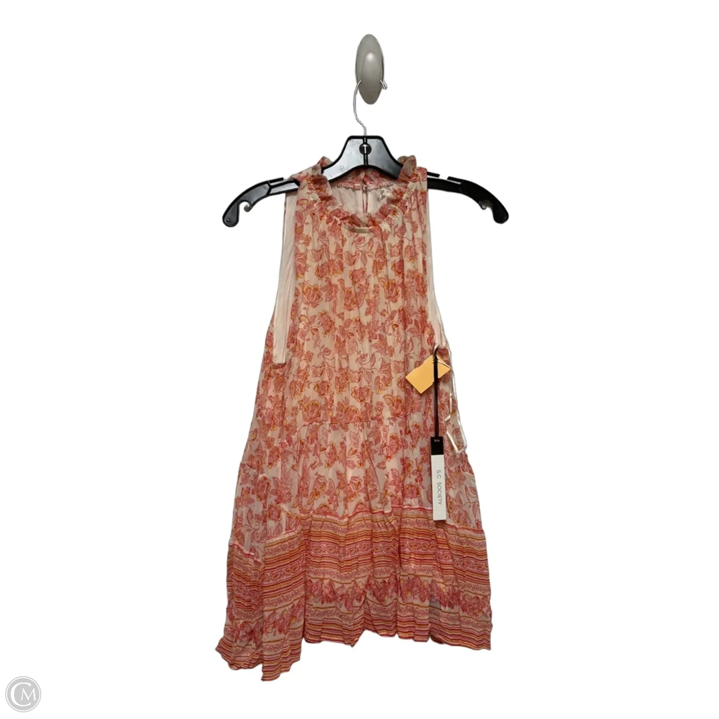 Top Sleeveless By Clothes Mentor In Orange & Pink, Size: M