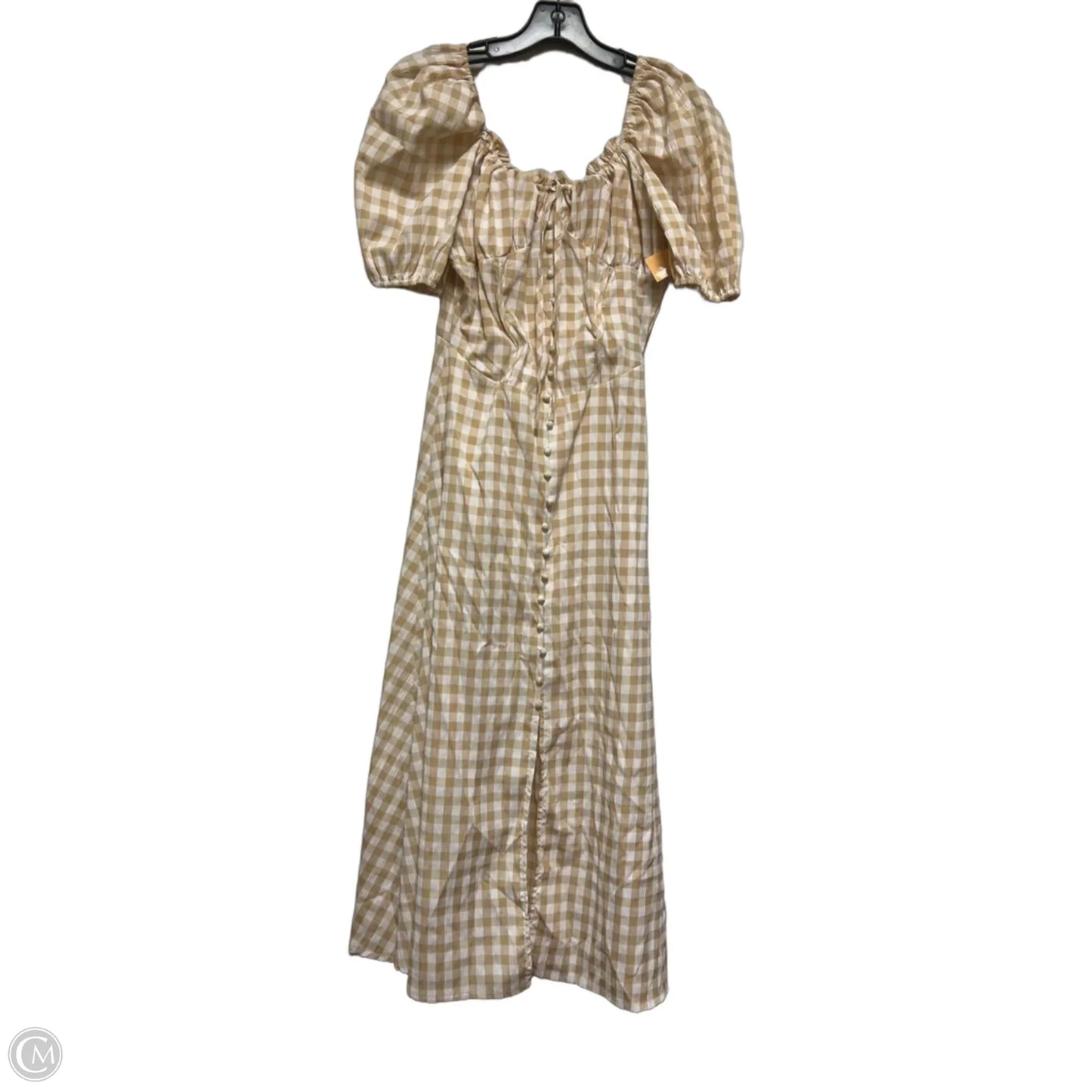 Dress Casual Midi By Missguided In Checkered Pattern, Size: S