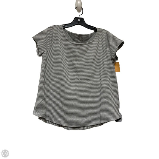 Top Short Sleeve By Eileen Fisher In Striped Pattern, Size: M