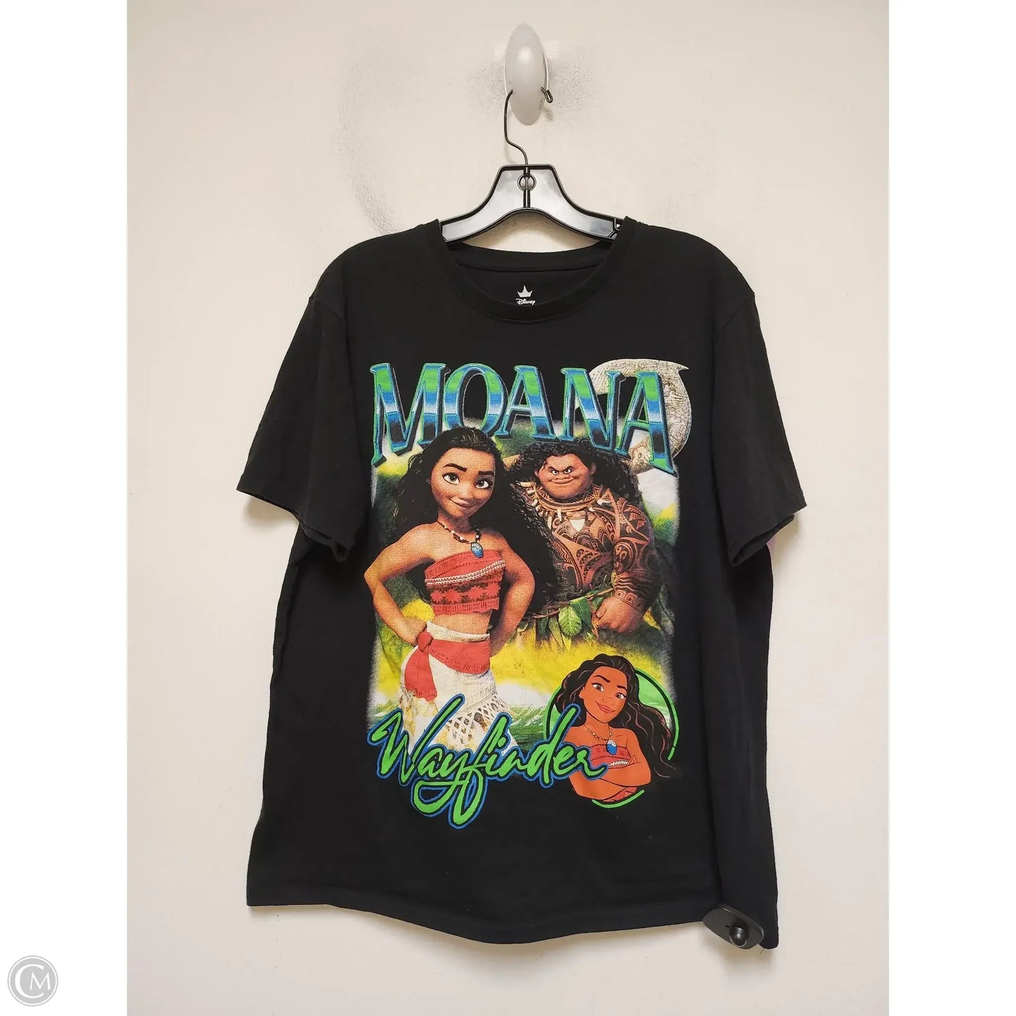 Top Short Sleeve By Walt Disney In Black, Size: L