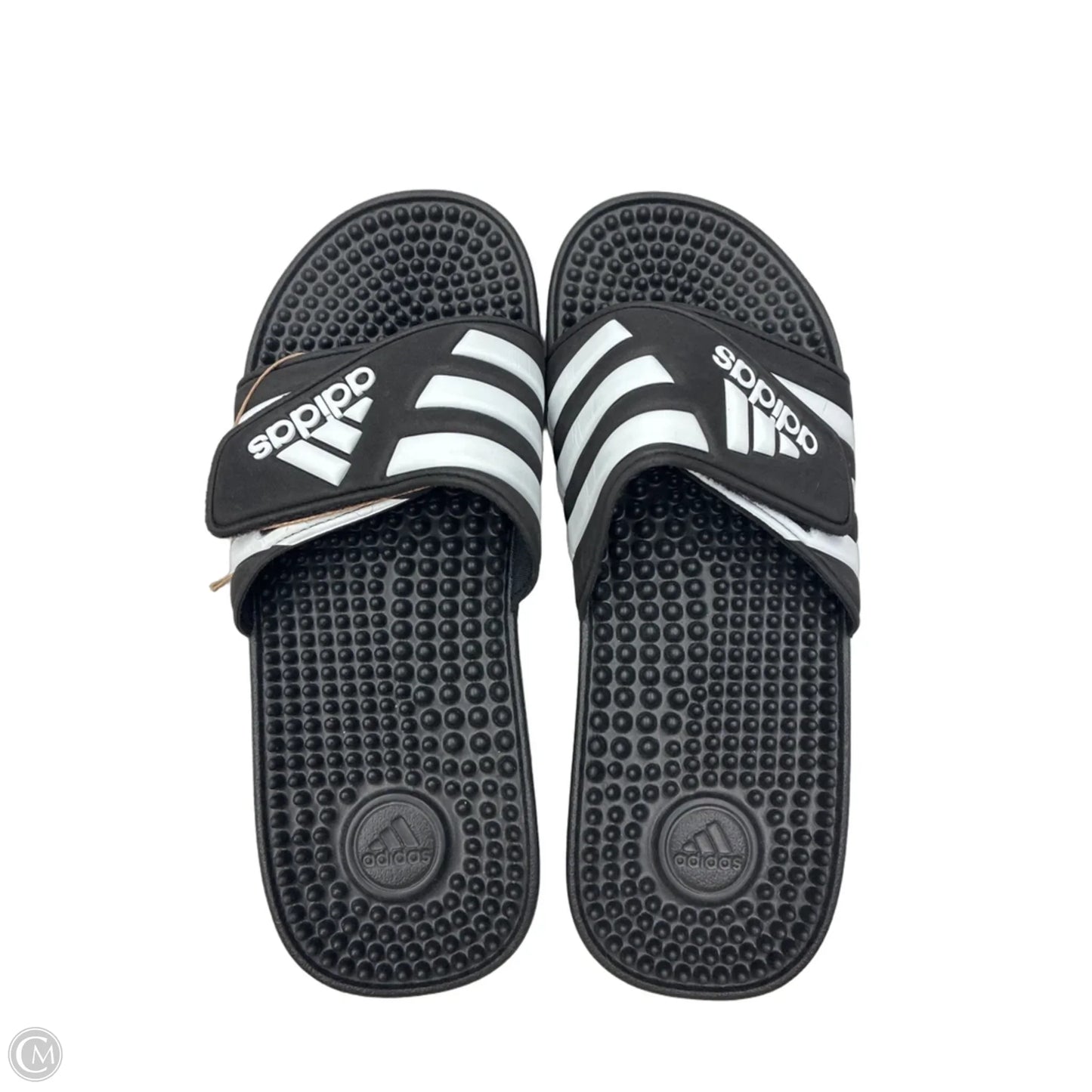 Sandals Flats By Adidas In Black & White, Size: 7