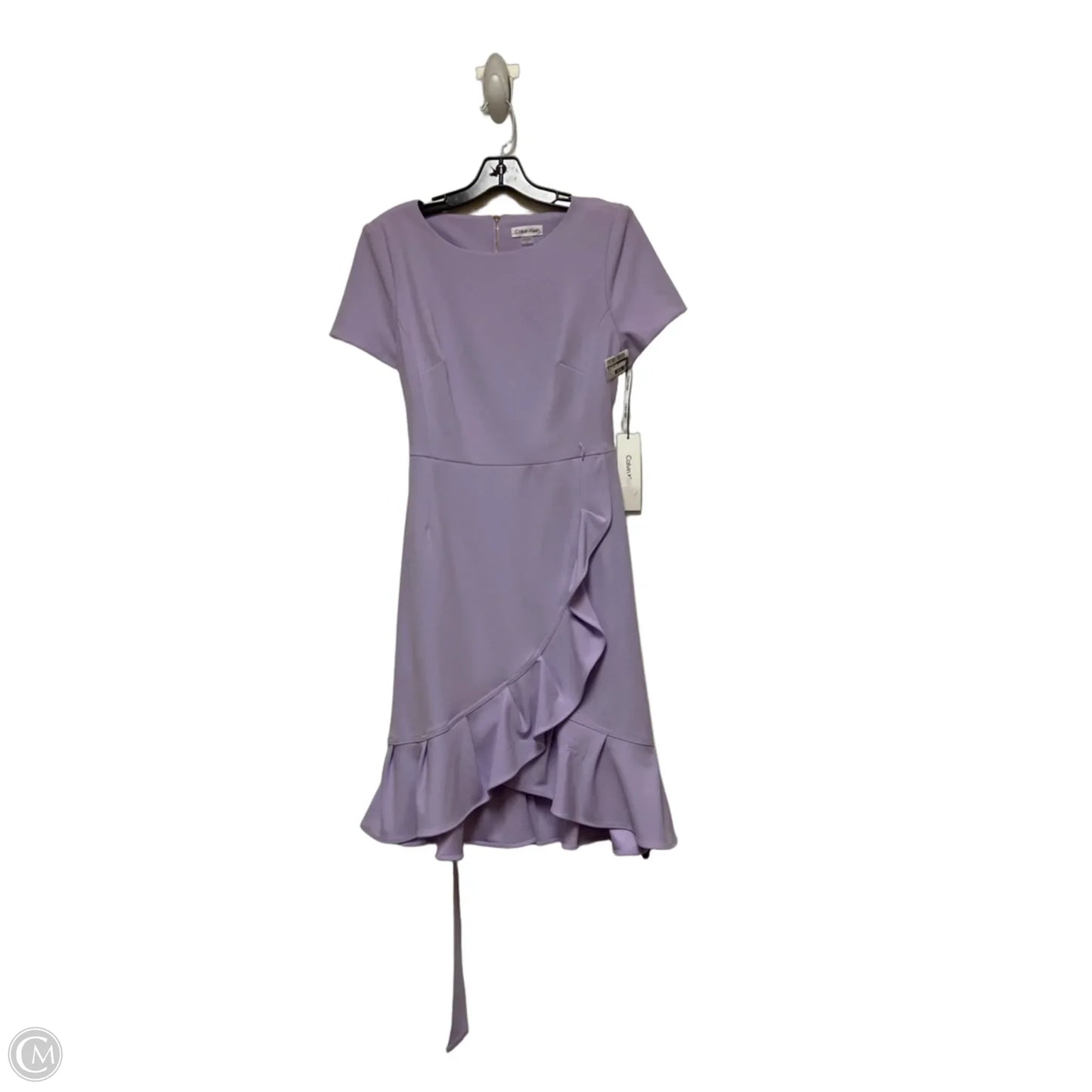 Dress Casual Midi By Calvin Klein In Purple, Size: M